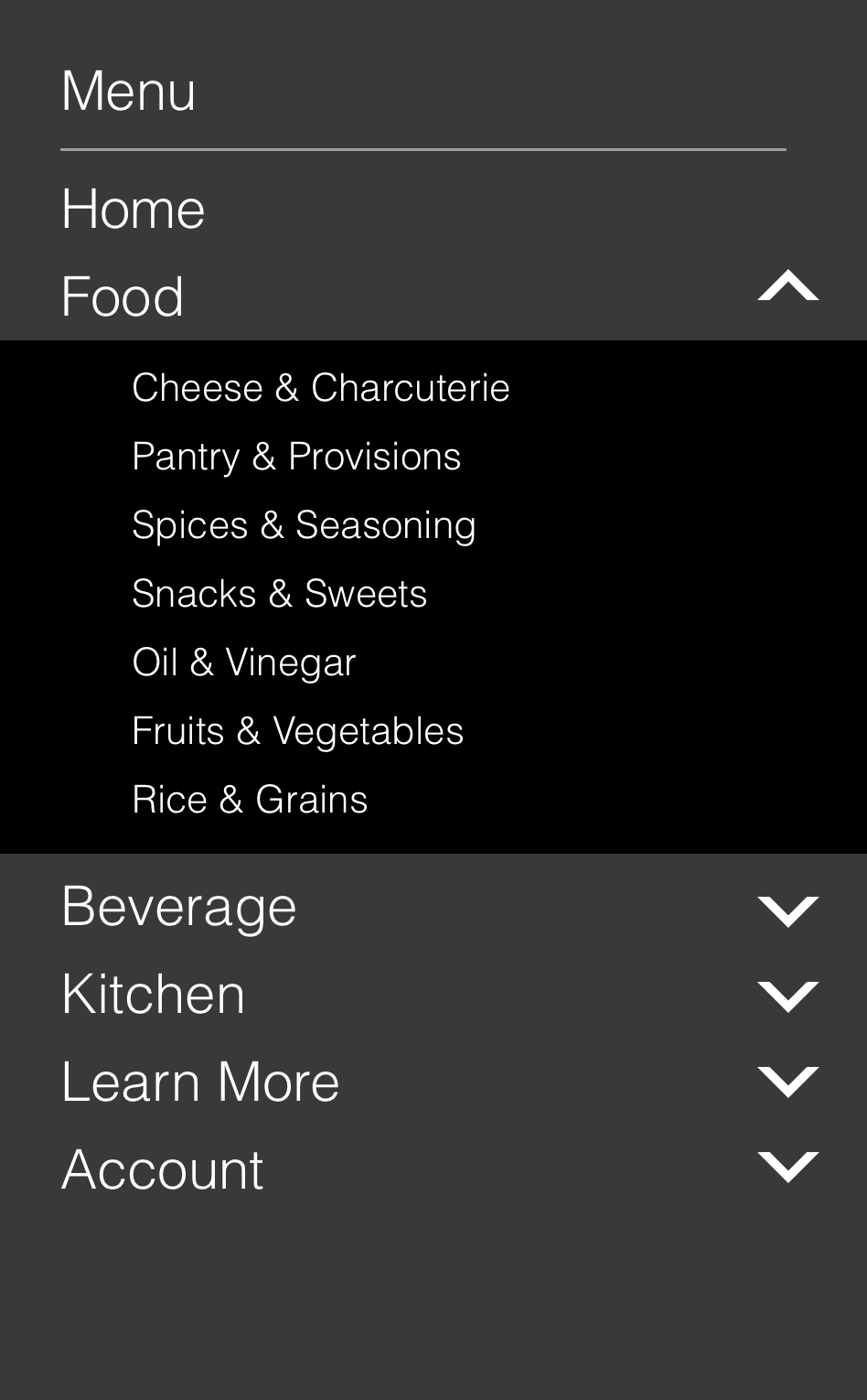 2.2 Main Navigation Opened